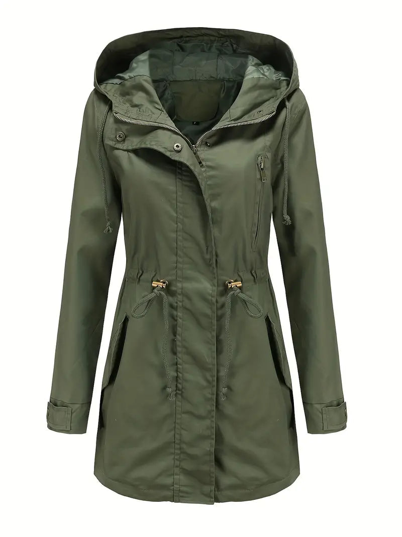 Women's Water-Resistant Trench Coat | Hip Length 2
