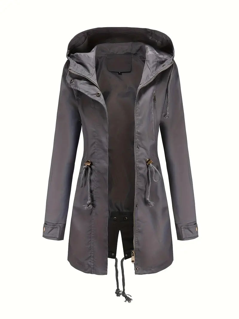 Women's Water-Resistant Trench Coat | Hip Length 3