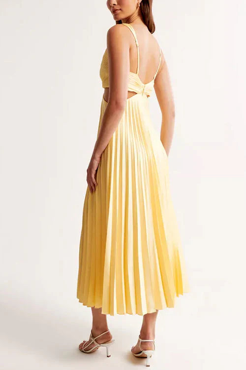 Pleated Satin Dress for Women – Elegant and Versatile Formal & Casual Dress