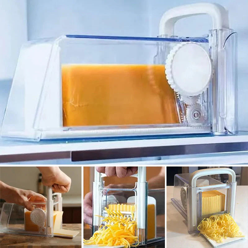 4-in-1 Cheese Cutter – Slicer, Shredder & Cutter for Easy Cheese Prep