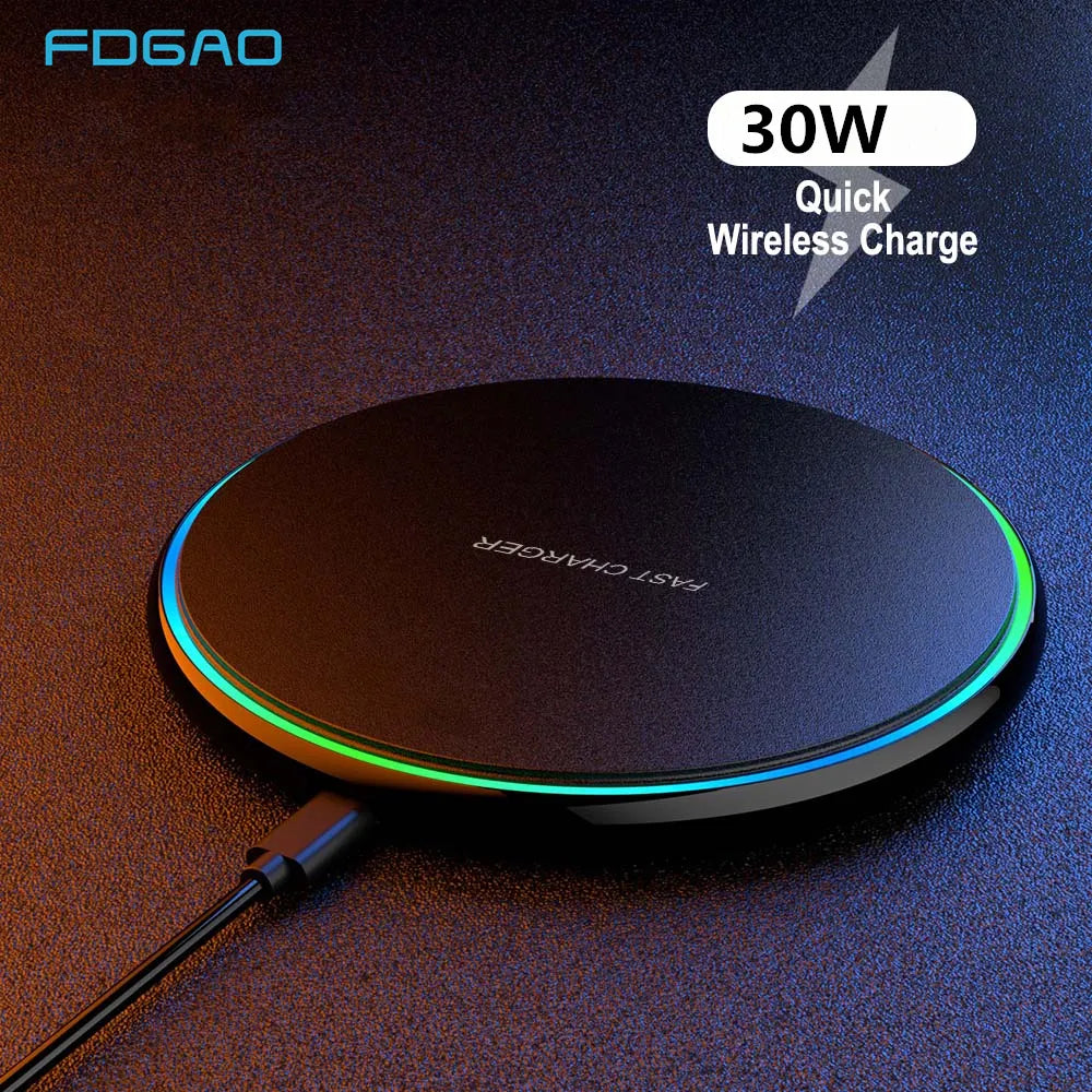 30W Fast Wireless Charging Pad | Premium USB-C Charging Cable MagSafe Charger for Apple iPhone, Samsung & Android - Fast Wireless Charging Pad 8