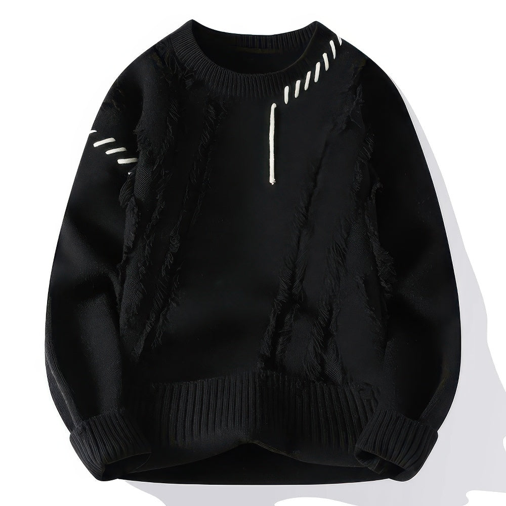 Unisex Fleece Pullover Sweatshirt – Warm, Casual, Contrast Color Design for Fall & Winter