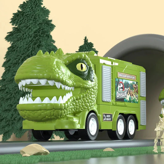 Dinosaur Engineering Truck Toy Set - Fun Transforming Truck with Lights and Sound