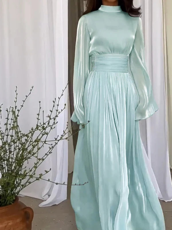 Elegant Maxi Dress for Women with Tie Belt – Stylish Long Dress for Casual or Formal Wear
