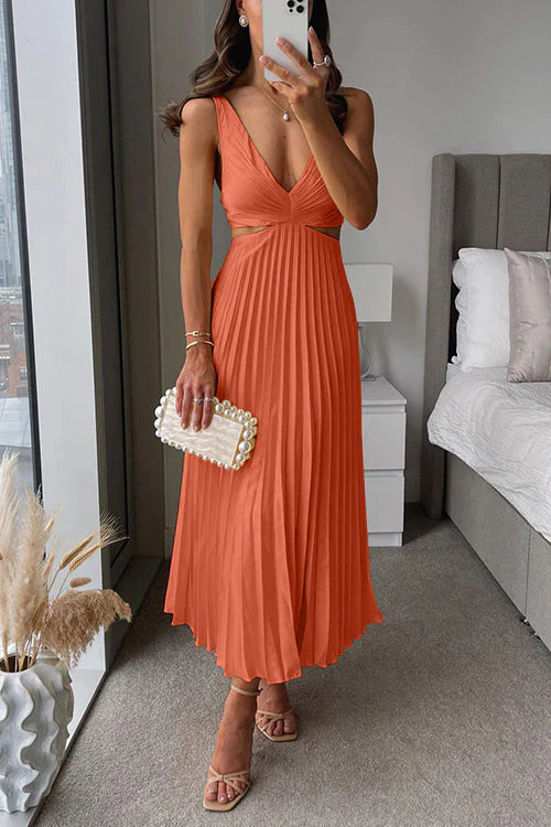 Pleated Satin Dress for Women – Elegant and Versatile Formal & Casual Dress