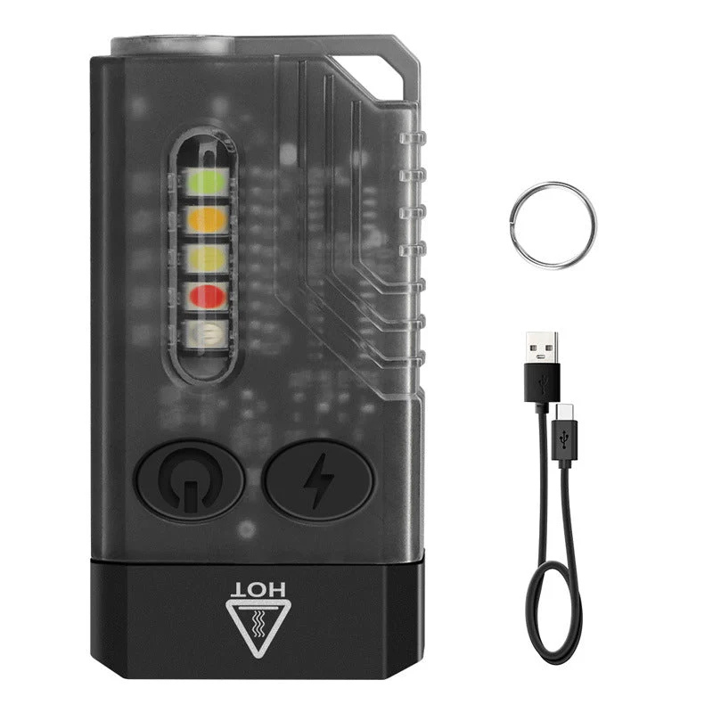 Powerful EDC Flashlight with Red, UV & Blue Light - Multi-Function LED Torch
