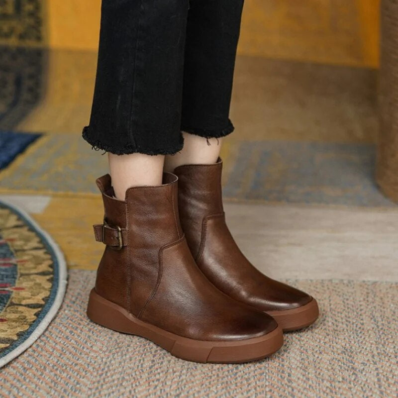 Ankle Boots for Women, Side Buckle | Comfort Fit 0