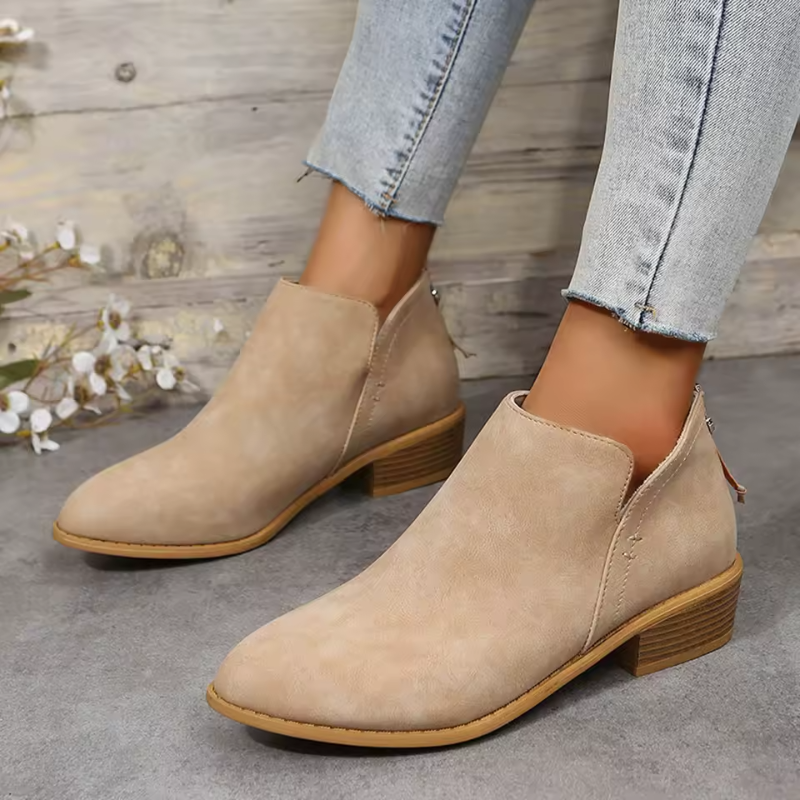 Ankle Boots for Women | Sleek Design, Comfortable Fit | Apricot