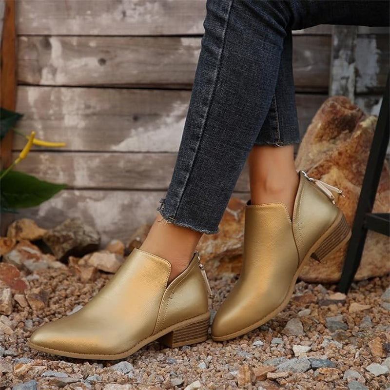 Ankle Boots for Women | Sleek Design, Comfortable Fit | Gold
