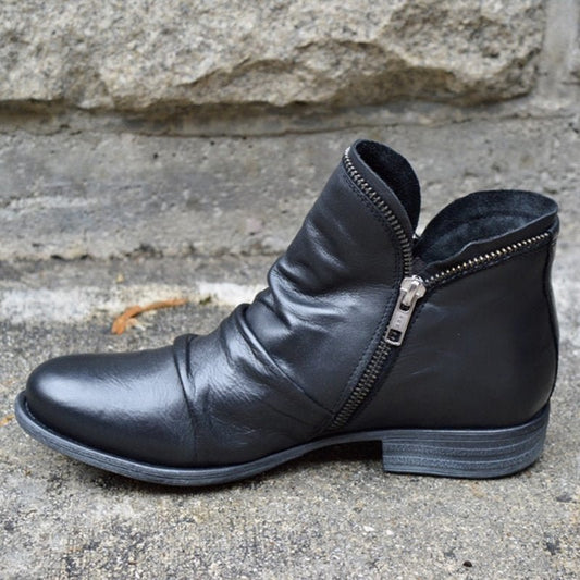Ankle Boots for Women, Side-Zip, Ruched Detail | Everyday Comfort 0