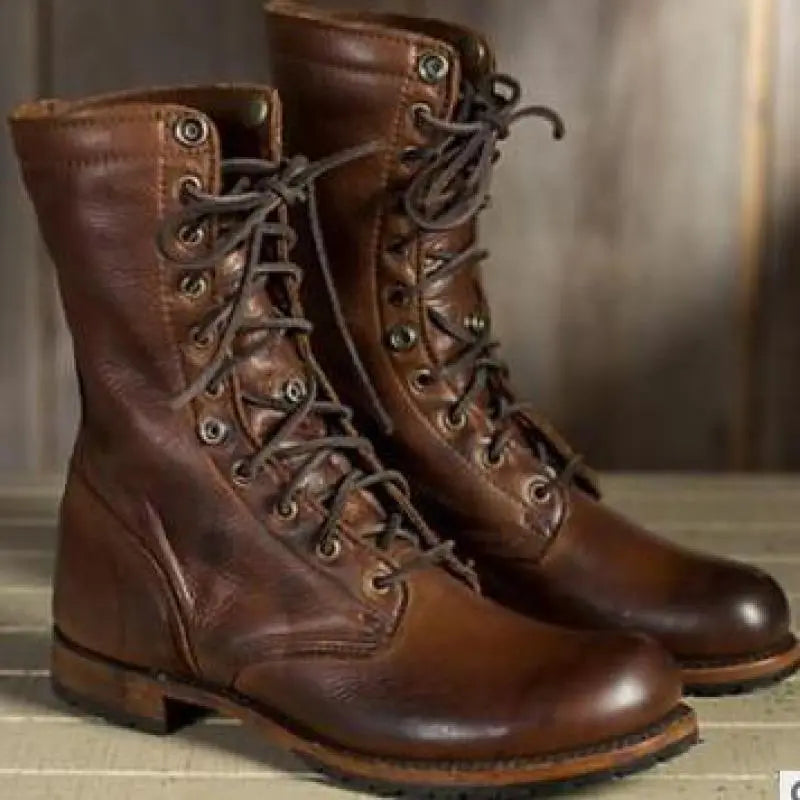 Ankle Height Leather Boots for Women | Flexible Fit | Dark brown1