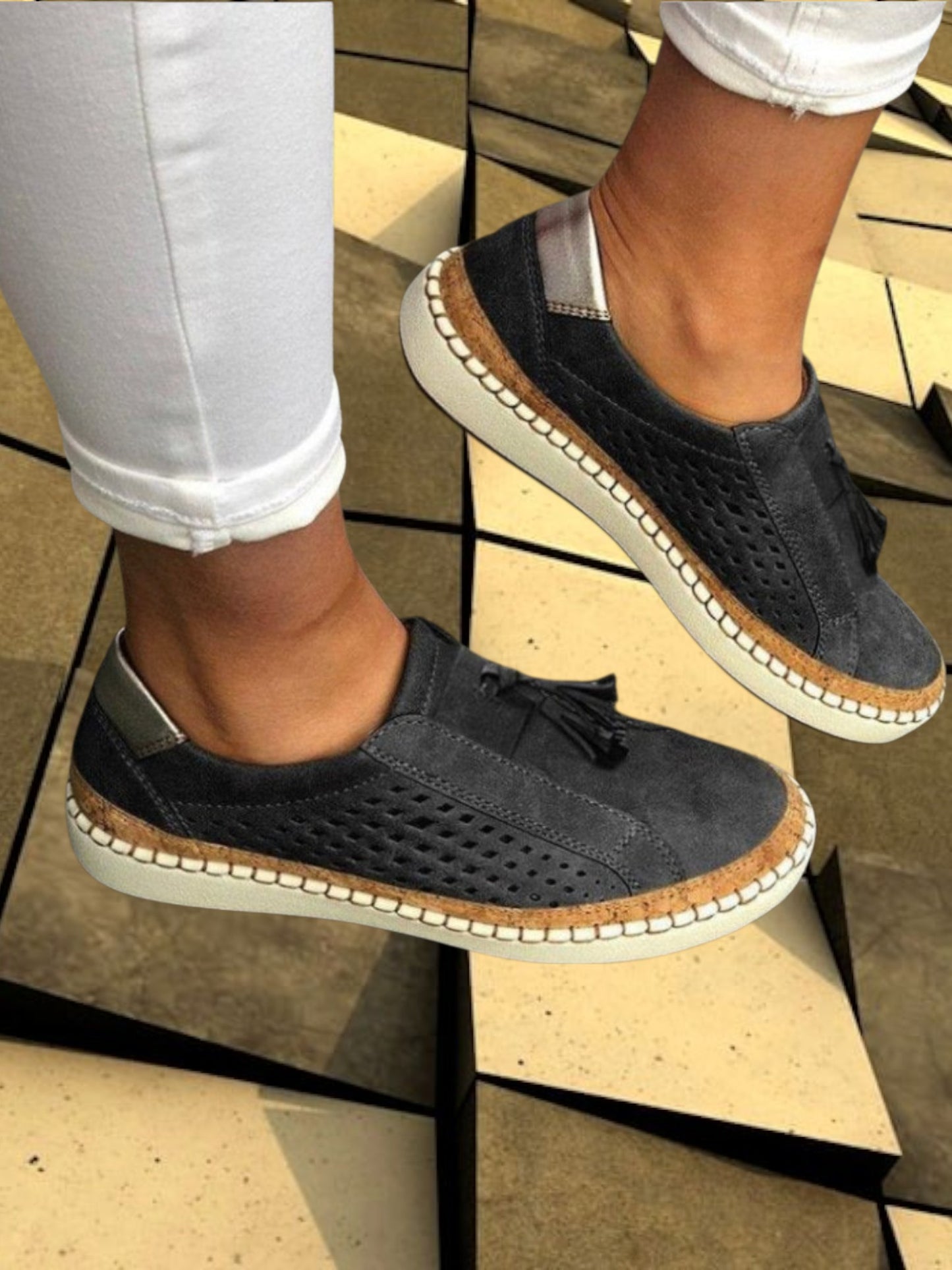 Arch Support Slip-On Sneakers with Non-Slip Outsole | Black