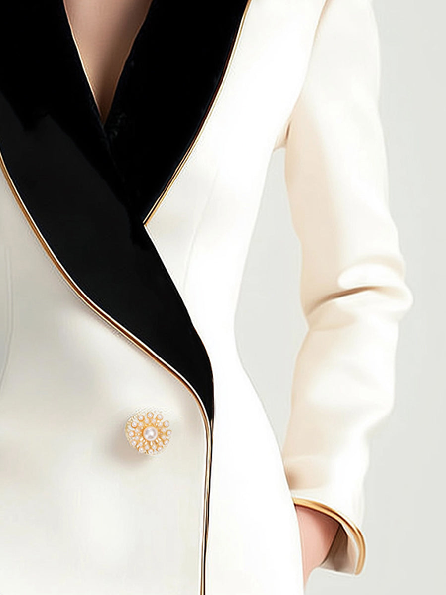 Asymmetrical Blazer for Women | Loose Fit | White 2