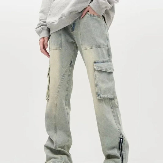 Baggy Jeans for Men | Wide Fit, Side Zippers | Urban Style | Casual 0