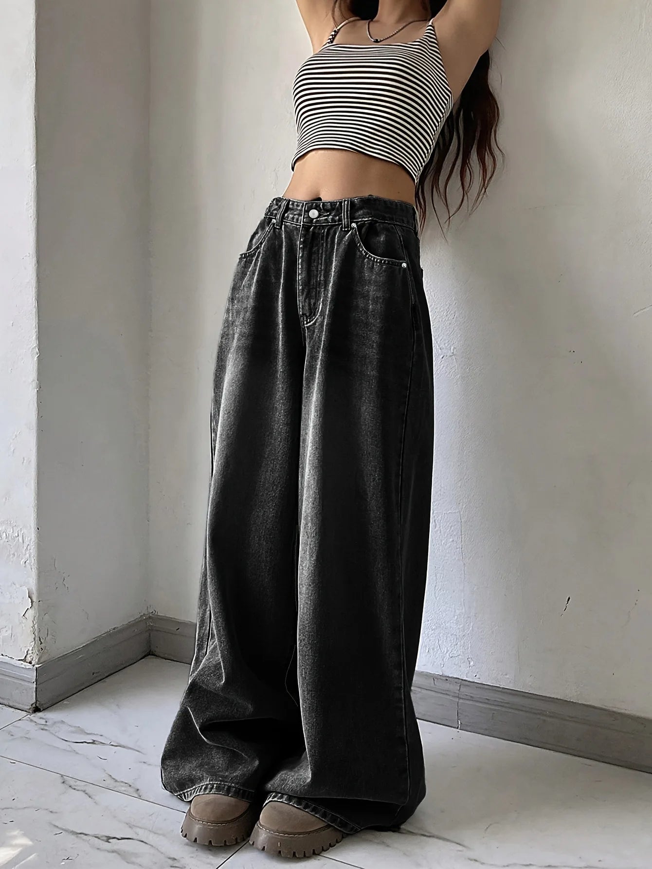 Baggy Jeans for Women | High Waist Wide Leg | Relaxed Fit 3