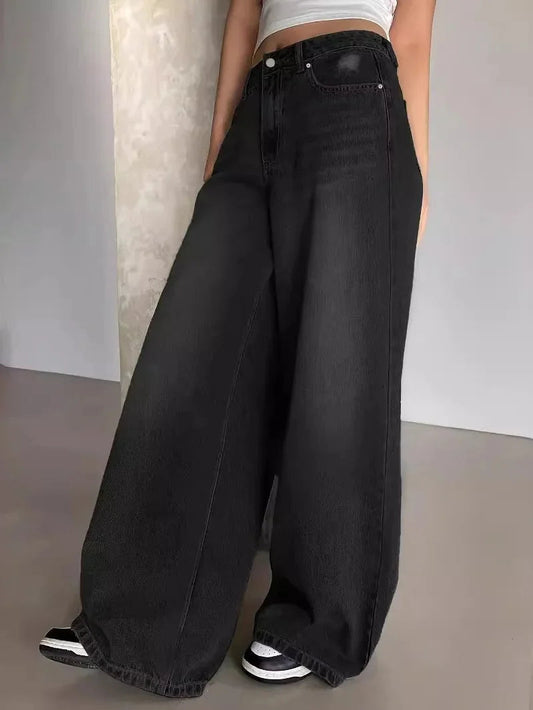 Baggy Jeans for Women | Mid Rise, Wide Leg | Casual Fit | 0