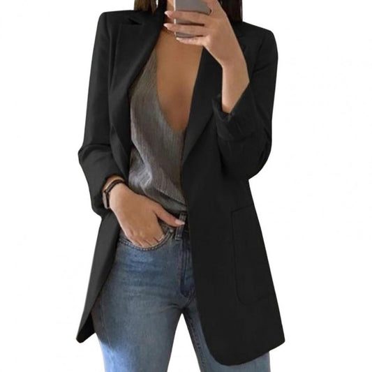 Blazer for Women | Long Sleeve Elegant Design | Black