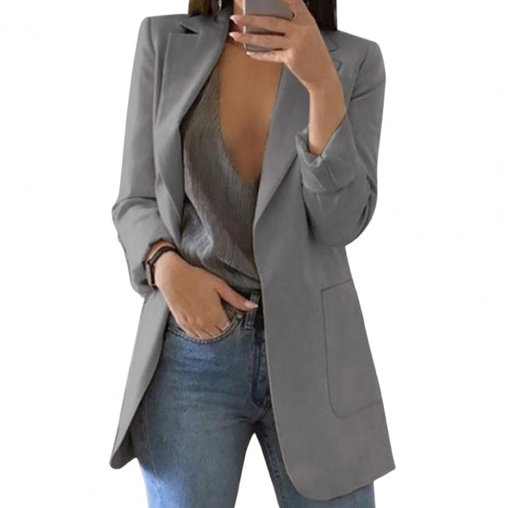 Blazer for Women | Long Sleeve Elegant Design | Gray
