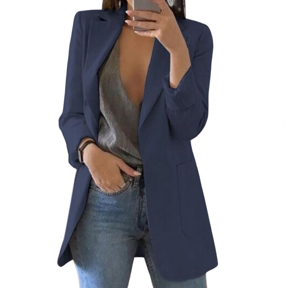 Blazer for Women | Long Sleeve Elegant Design | Navy Blue