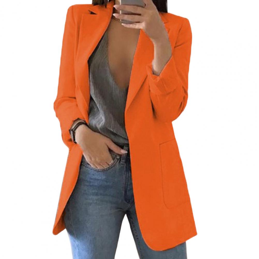 Blazer for Women | Long Sleeve Elegant Design | Orange