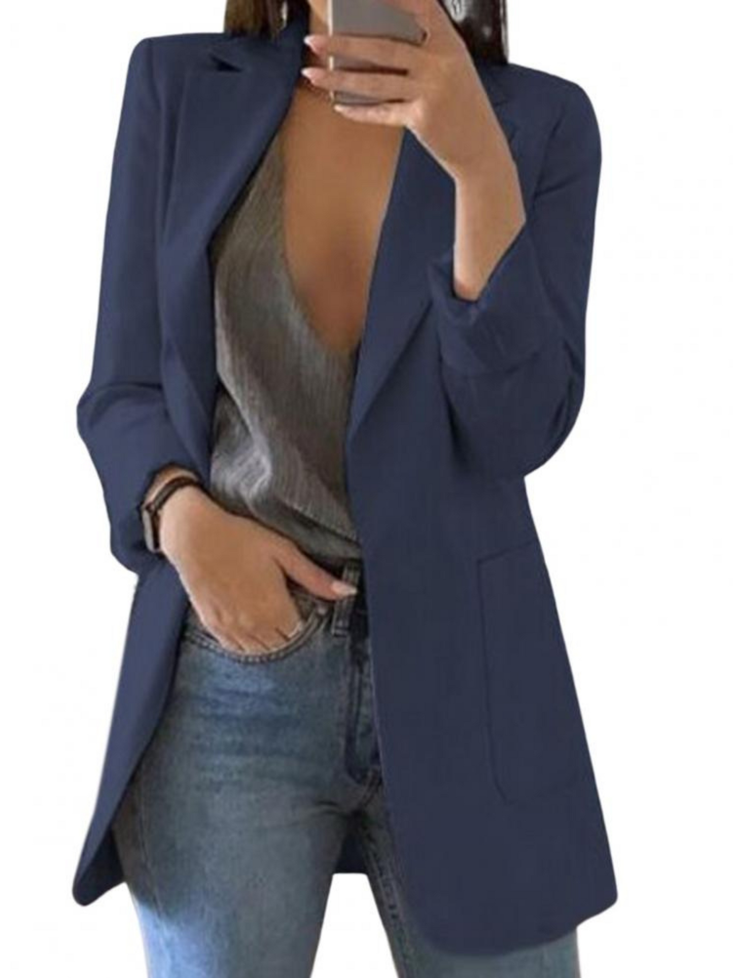 Blazer for Women, Tailored Fit, | Long Sleeve | Navy Blue