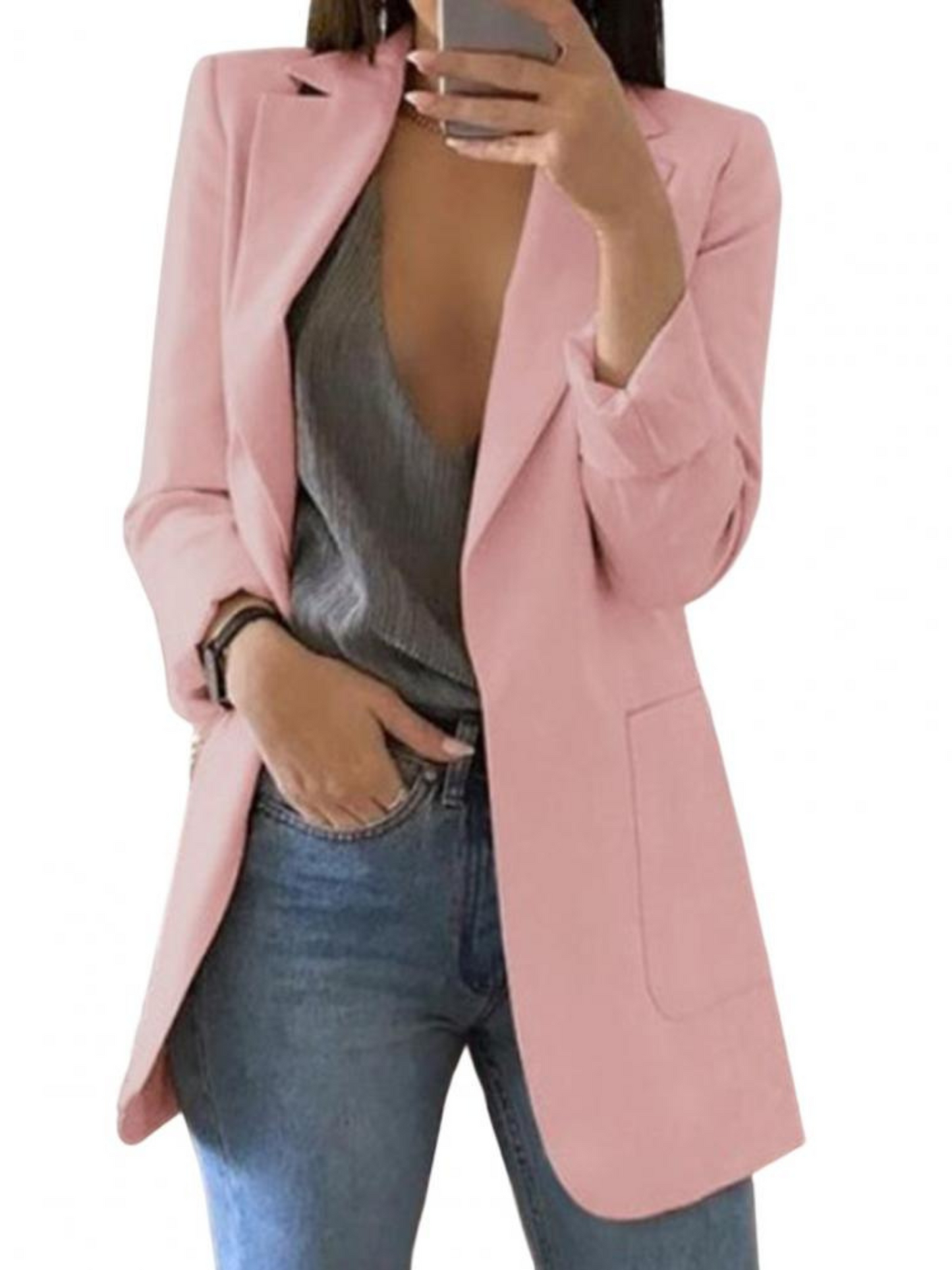 Blazer for Women, Tailored Fit, | Long Sleeve | Pink