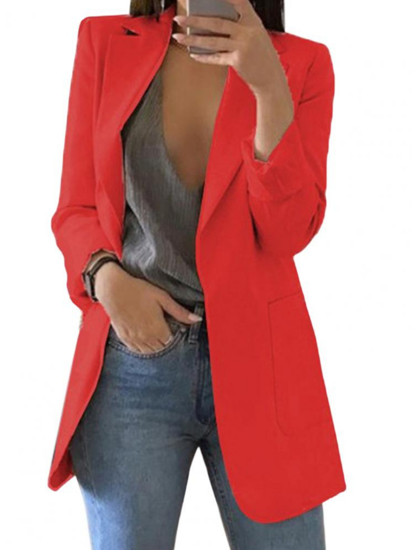Blazer for Women, Tailored Fit, | Long Sleeve | Red