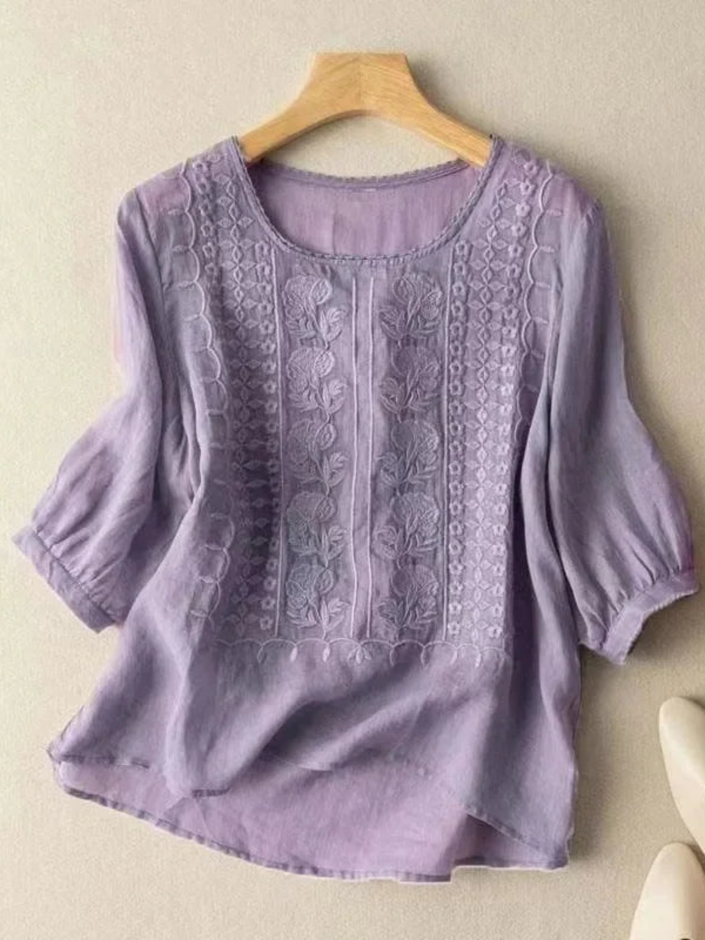Blouse, Embroidered, 3/4 Sleeve | Flattering Fit 4
