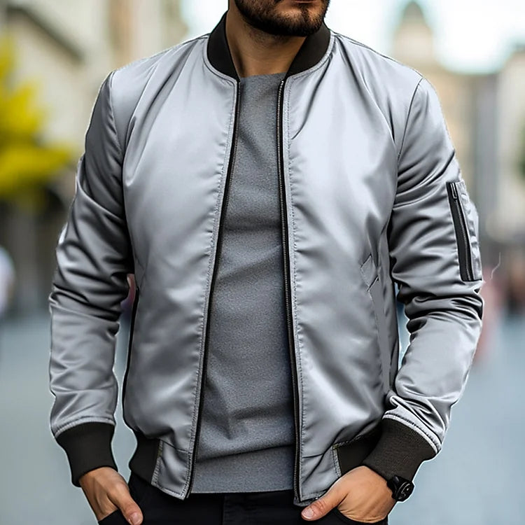 Bomber Jacket for Men | Comfortable Fit | Gray