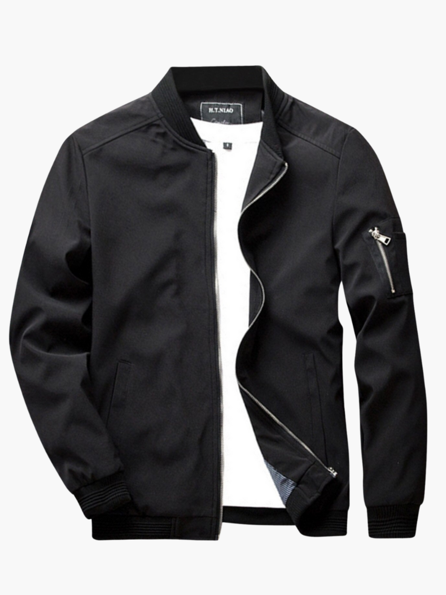 Bomber Jacket for Men | Modern Fit | Black