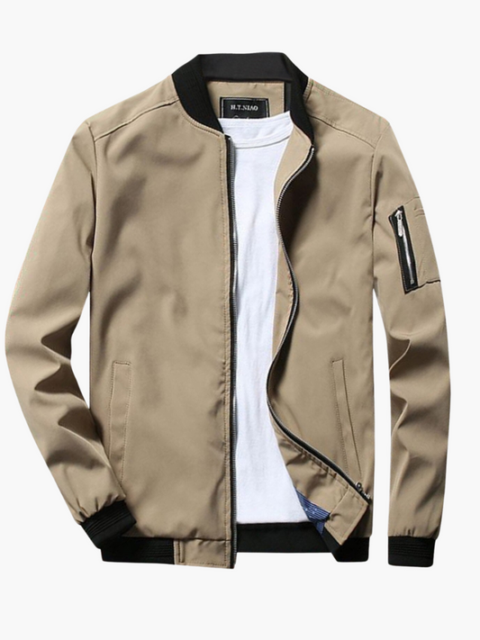 Bomber Jacket for Men | Modern Fit | Khaki