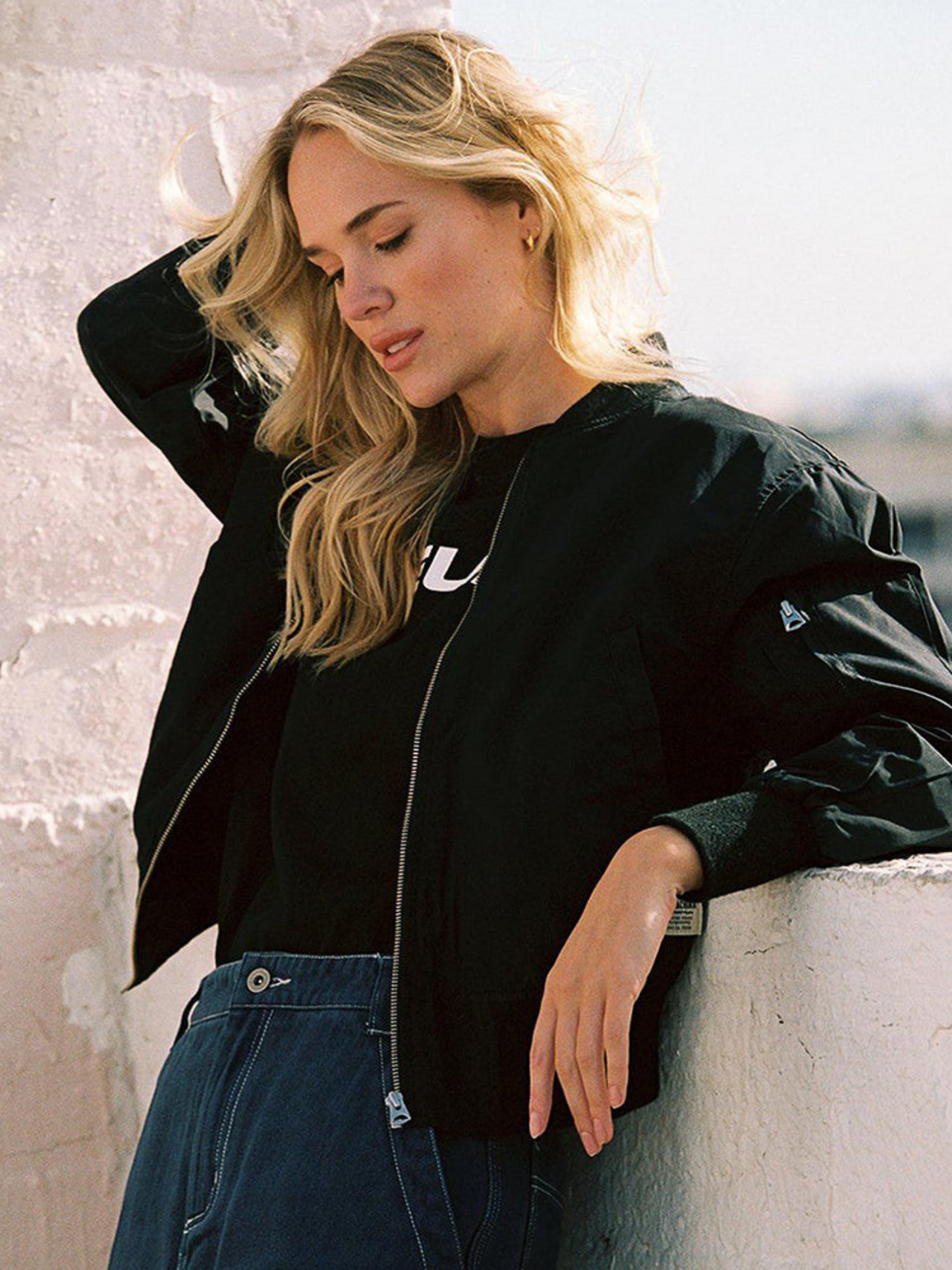 Bomber Jacket for Women | Classic Fit | Black1