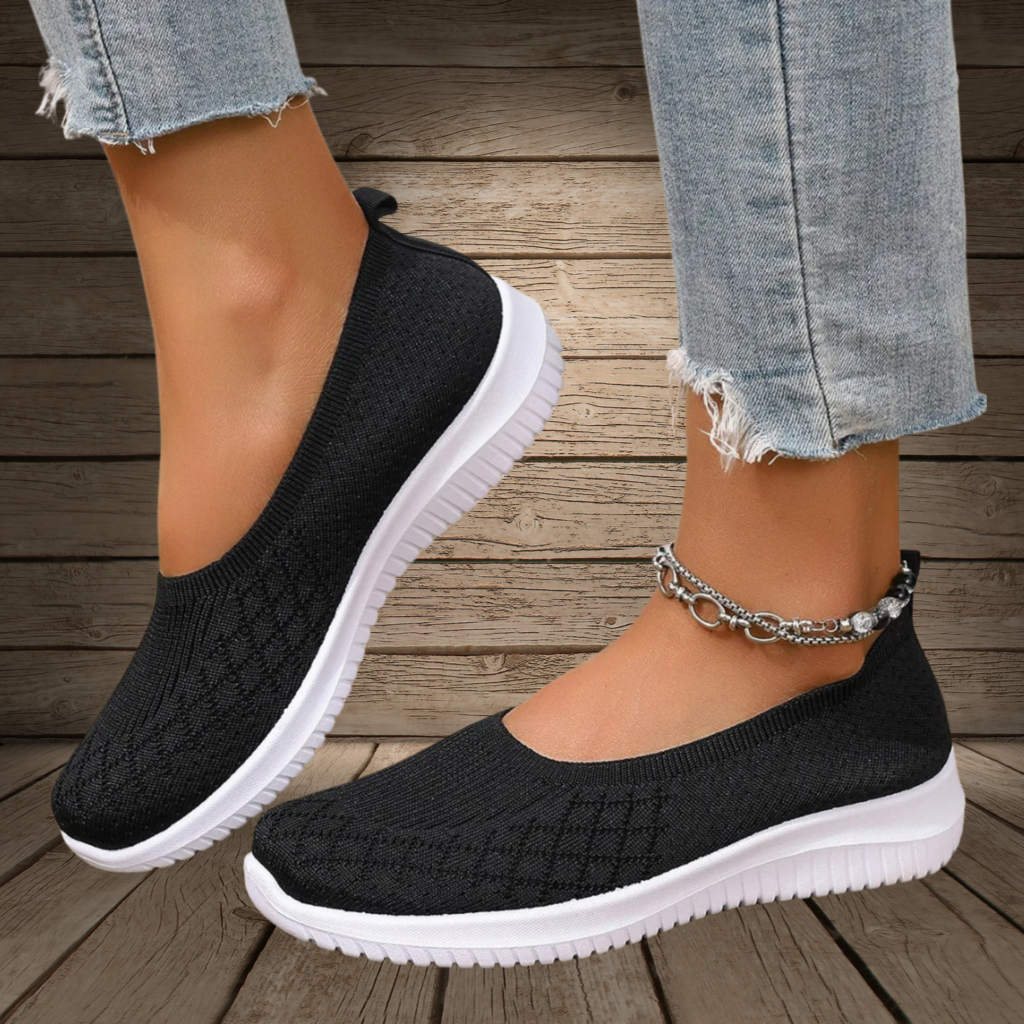Breathable Everyday Trainers – Flexible Fit and Lightweight Comfort | Black
