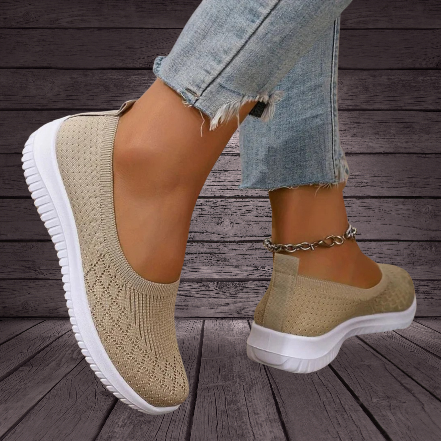 Breathable Everyday Trainers – Flexible Fit and Lightweight Comfort | Khaki