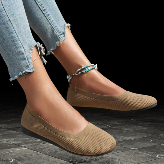 Breathable, Lightweight and Comfortable Women's Ballerina Shoes | Khaki