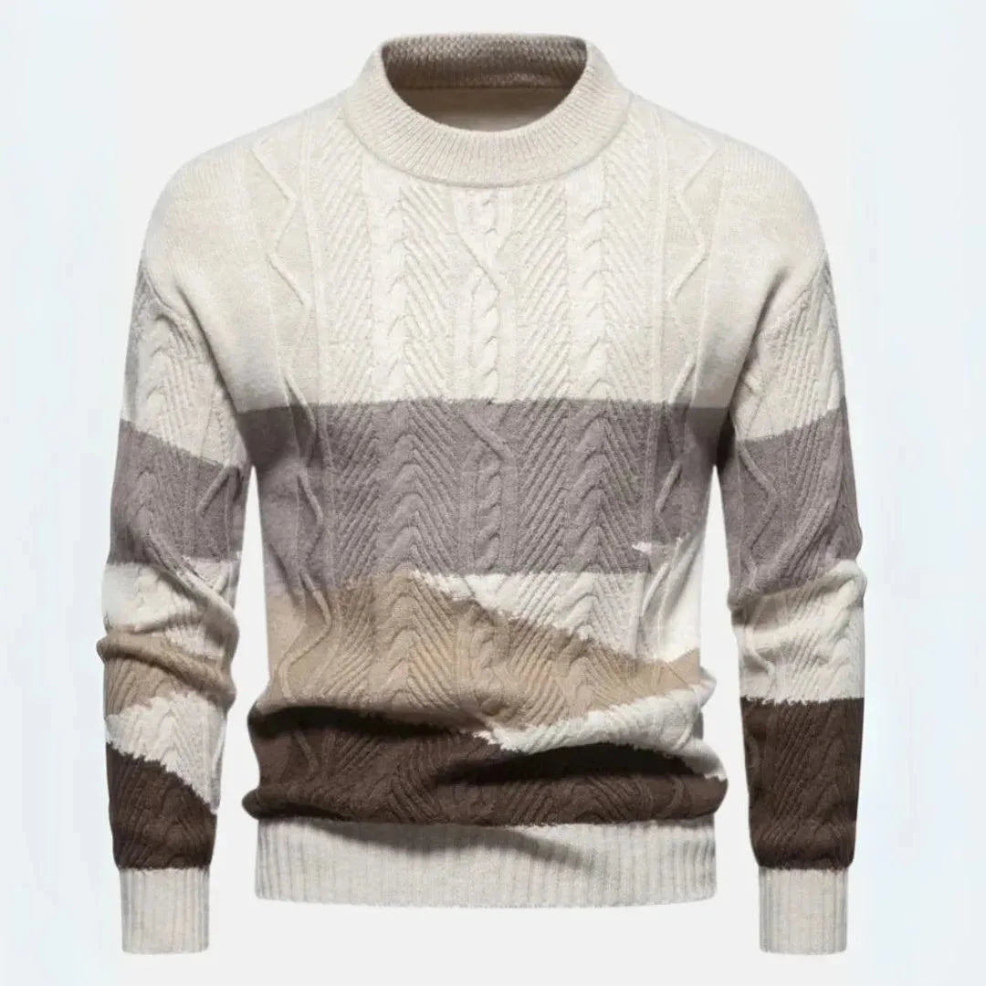 Cable-Knit Sweater for Men | Gradient Design 0