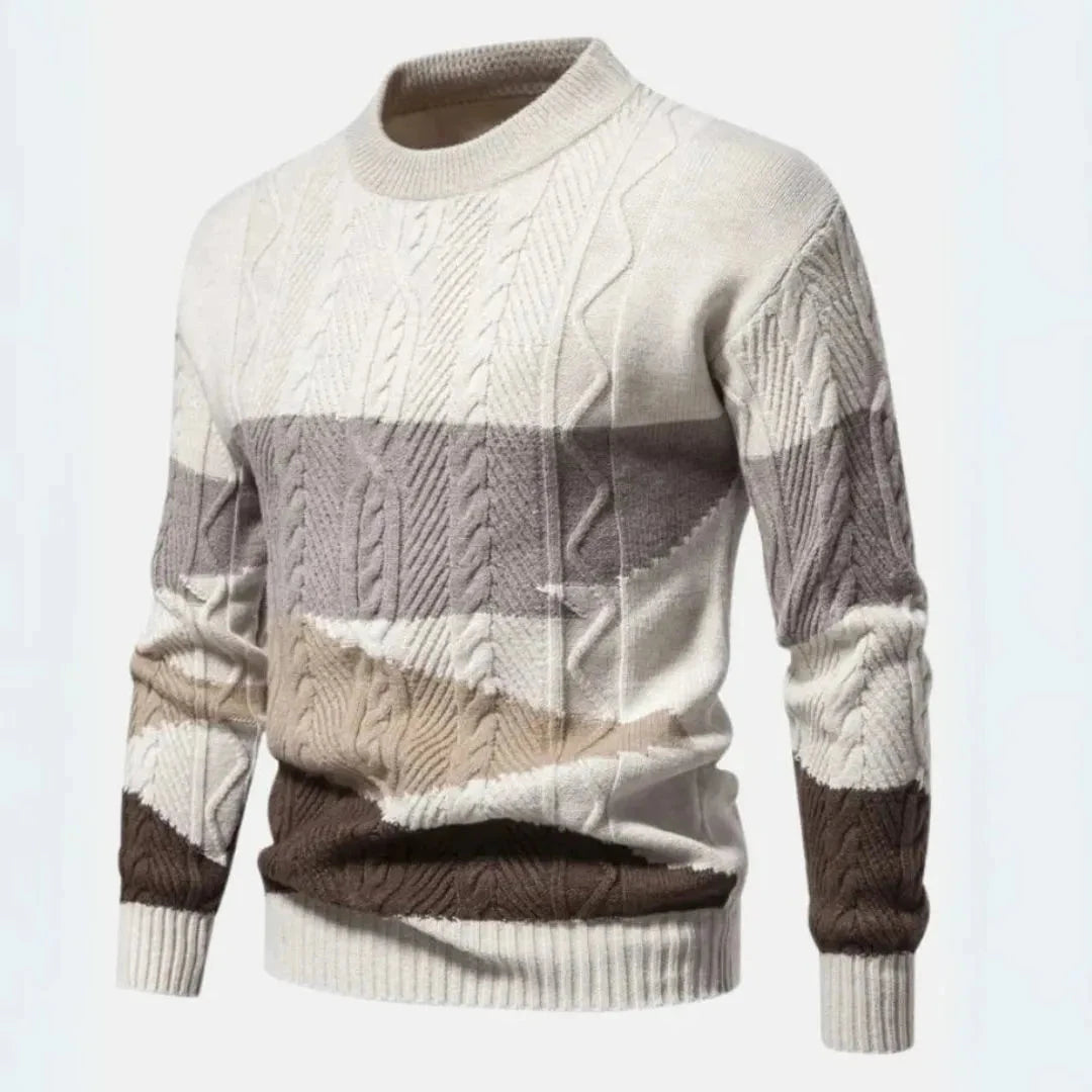 Cable-Knit Sweater for Men | Gradient Design 1
