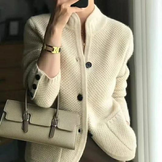 Cardigan for Women, Button Closure | Regular Fit | Beige