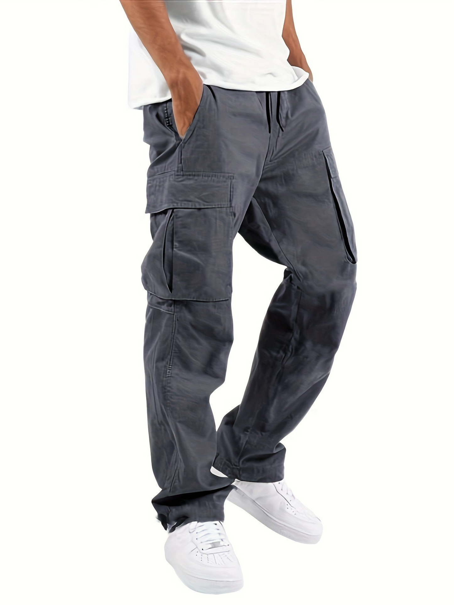 Cargo Pants for Men | Multiple Pockets | Gray