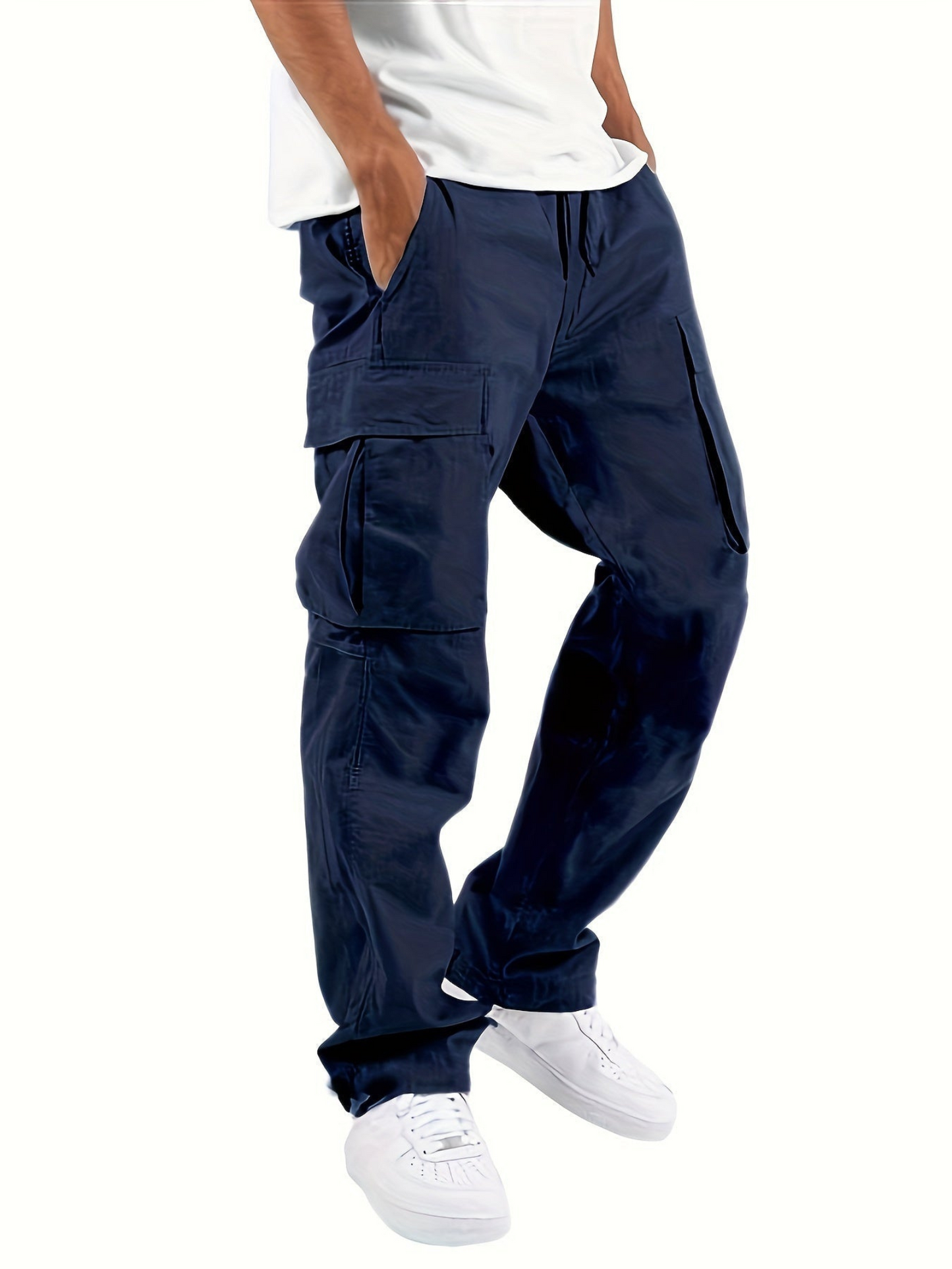 Cargo Pants for Men | Multiple Pockets | Navy Blue