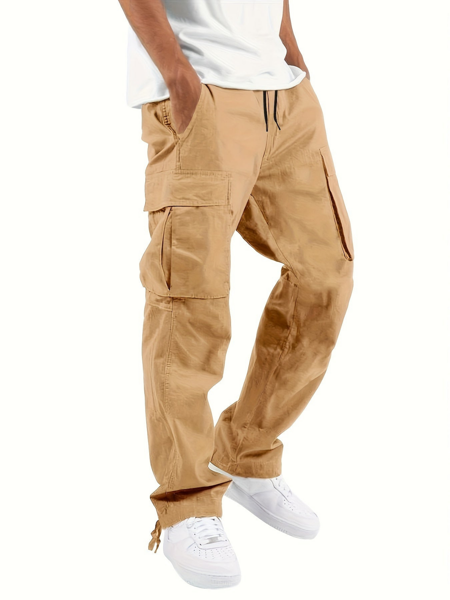 Cargo Pants for Men | Multiple Pockets | Orange Brown