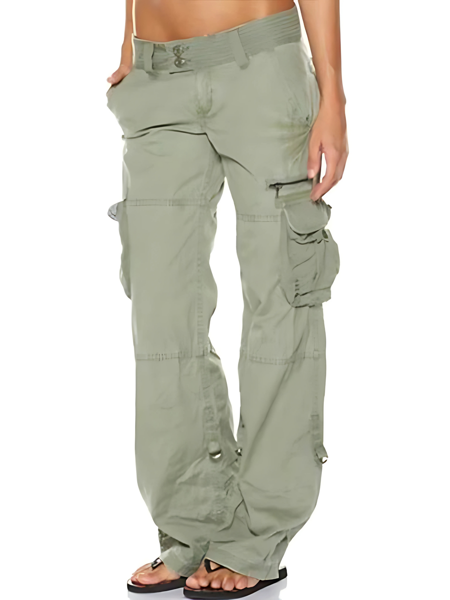 Cargo Pants for Women | Relaxed Fit with Pockets | Green