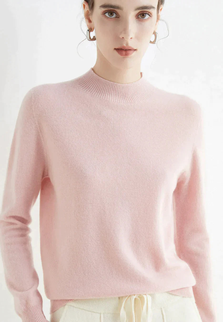 Cashmere Sweater Women | Cozy Fit, Long Sleeve | Pink