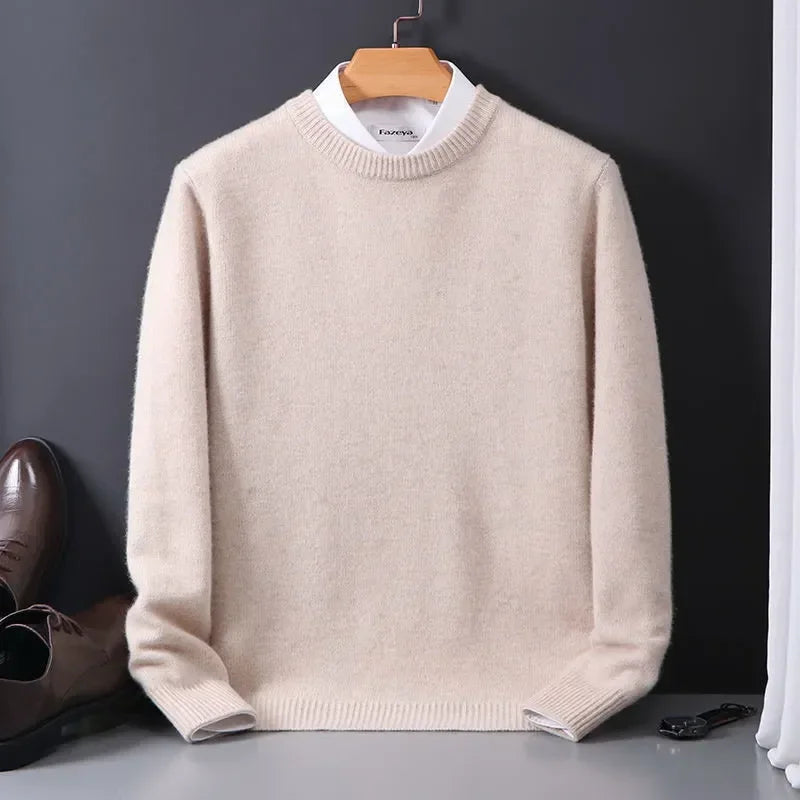 Cashmere Sweater for Men | Classic Fit | Beige