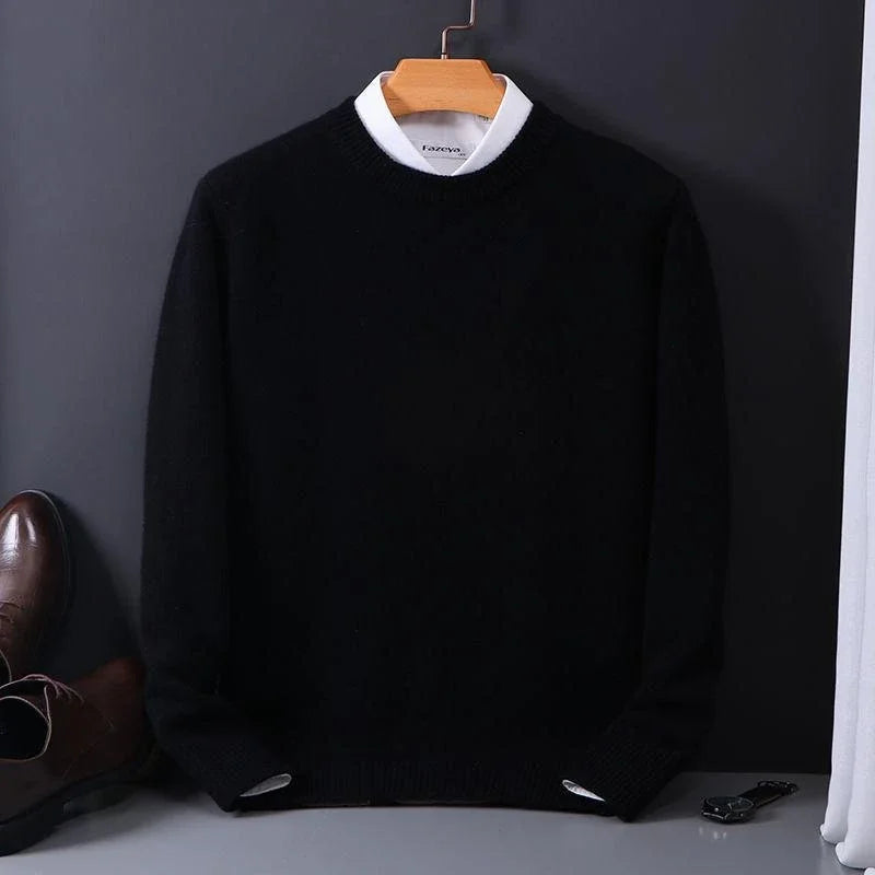 Cashmere Sweater for Men | Classic Fit | Black
