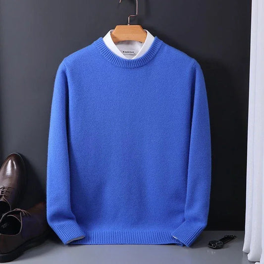 Cashmere Sweater for Men | Classic Fit | Blue