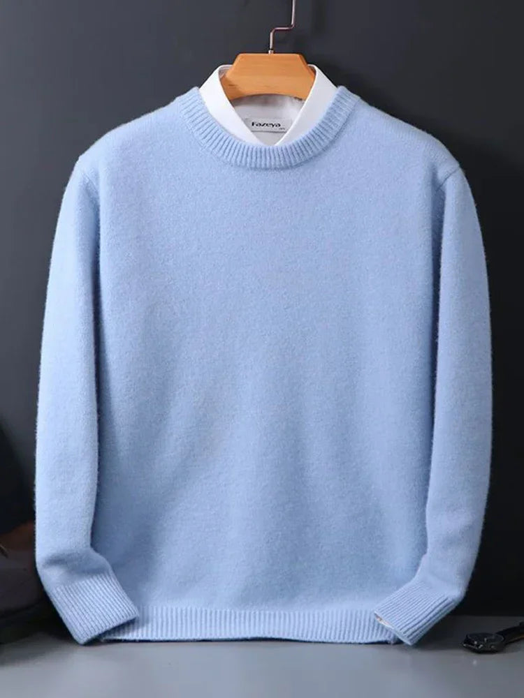 Cashmere Sweater for Men | Classic Fit | Light Blue