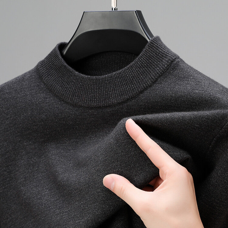 Cashmere Sweater for Men's | Elegant Hem, Tailored Fit | Dark Gray