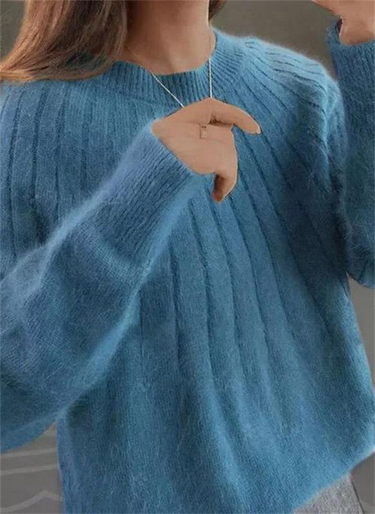 Cashmere Sweater for Women | Elegant Long Sleeve | Blue