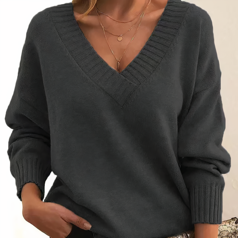 Cashmere Sweater for Women | V-Neck Design 1
